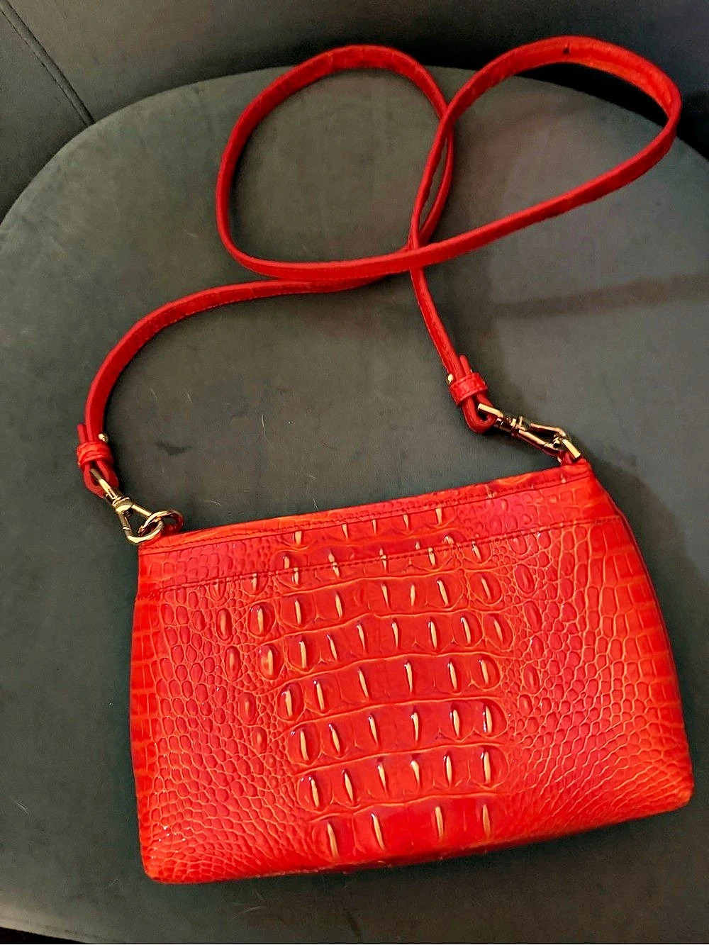 Brahmin Melbourne Ady Wallet Crossbody Red